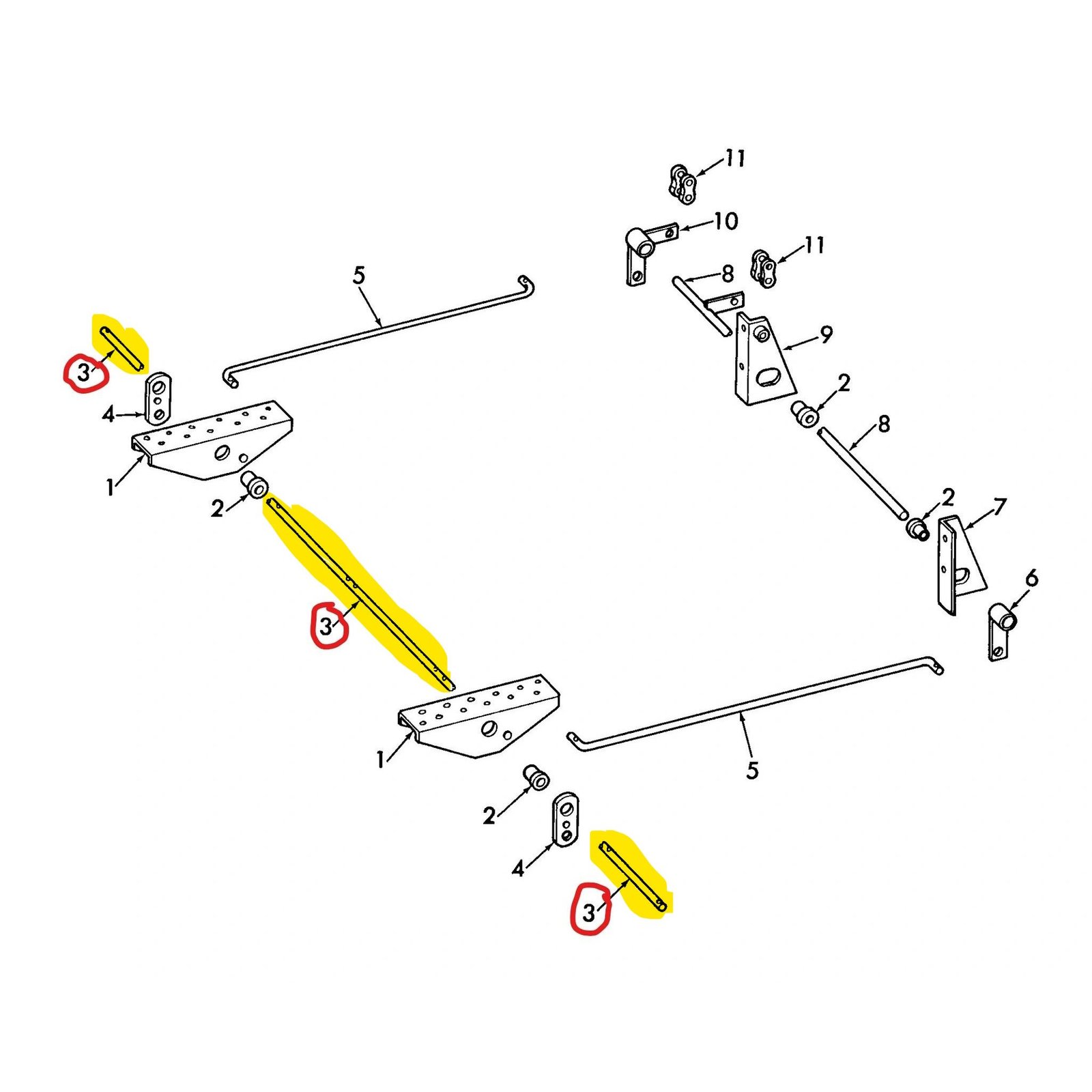 251965 - Shaft for Foot Pedals - Aftermarket - Image 3