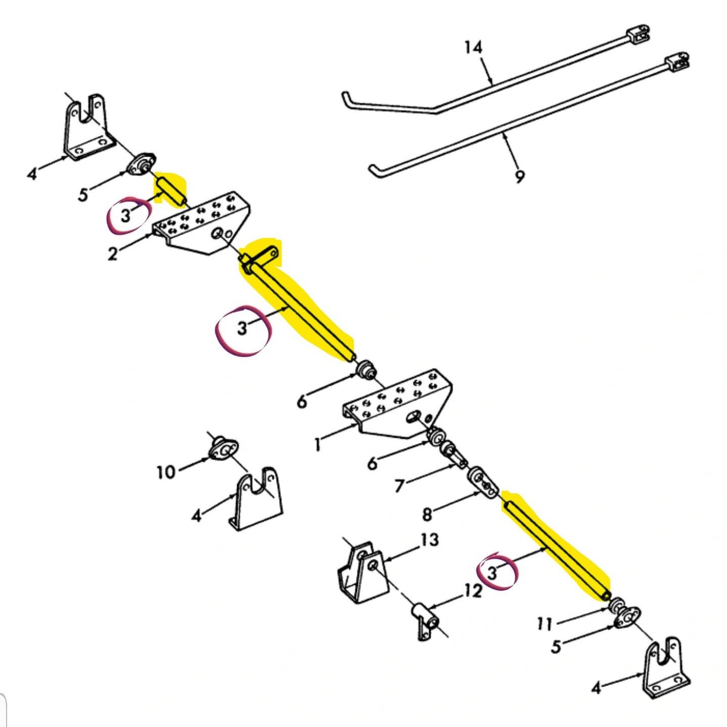 690849 - Foot Pedal Shaft - Aftermarket - Image 2
