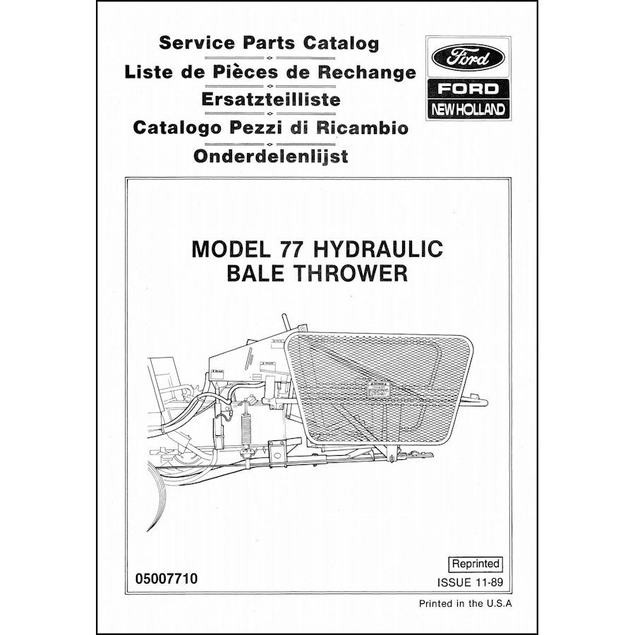 77 Bale Thrower Parts Catalog