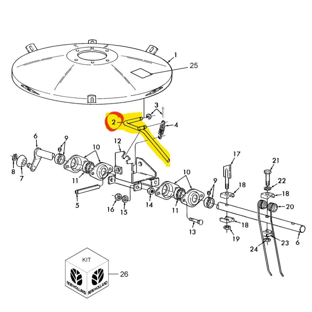 86555111 - Locking Lever for Tine Bars - Aftermarket - Image 3