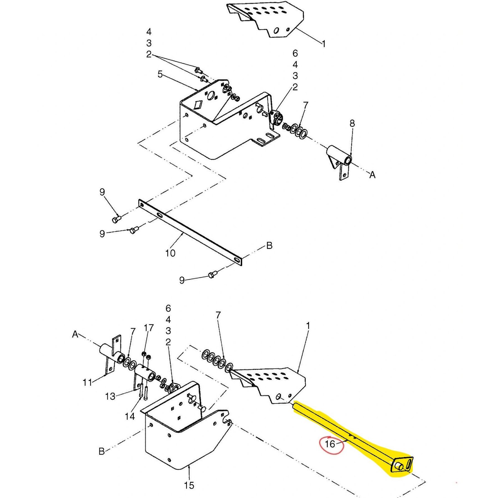 86573063 - Pedal Shaft for Hand Control - Aftermarket