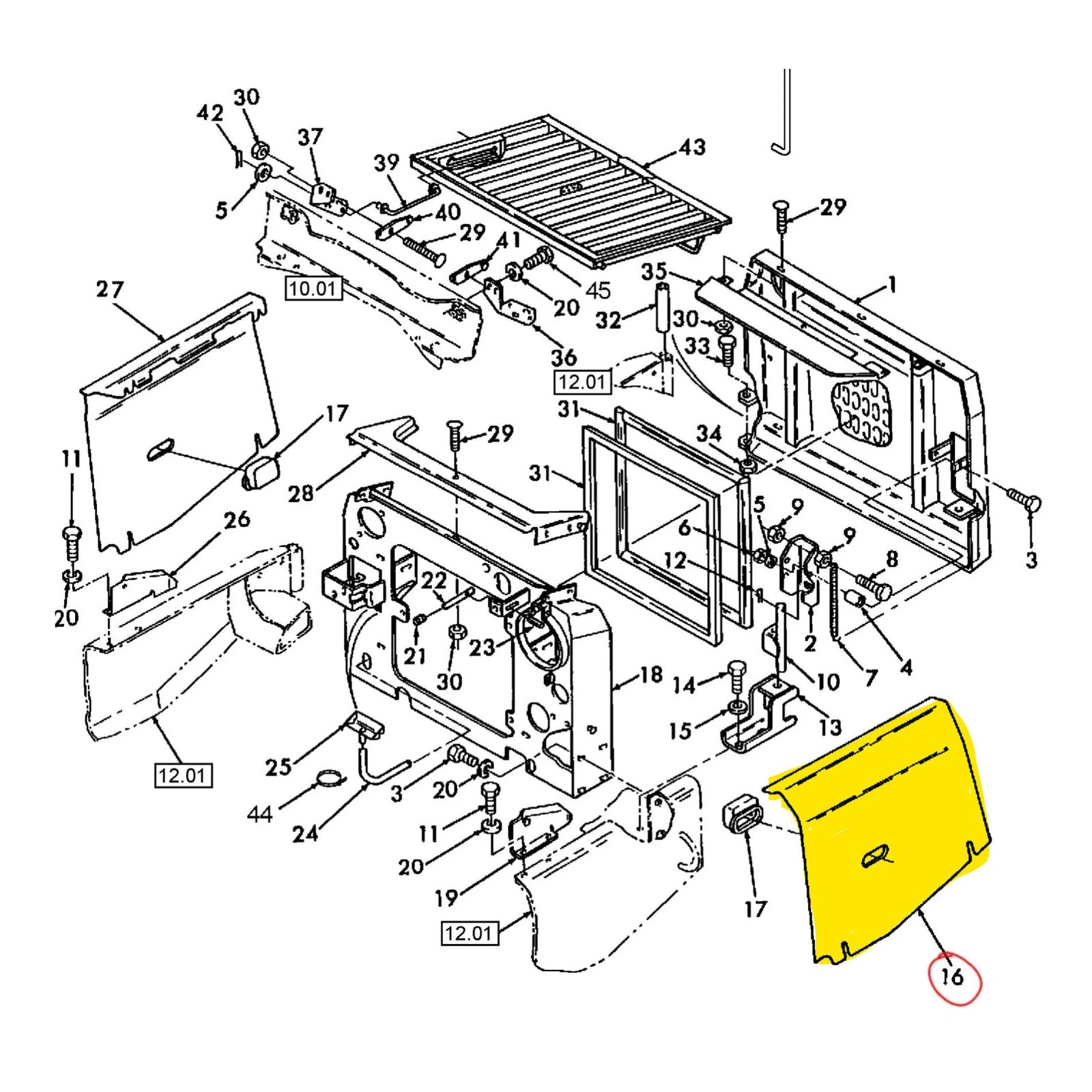 86591125 - Left Engine Panel - Aftermarket