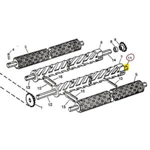 AN102351 - Gudgeon Shaft in Husk Roll - Aftermarket