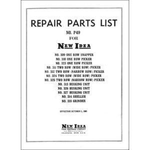 New Idea Parts Book No. P49